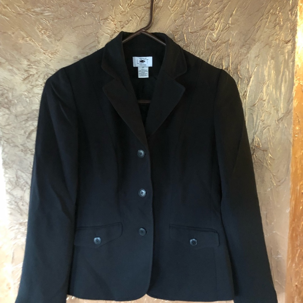Ann Taylor Loft Basic Black Blazer Size 2 - image 1